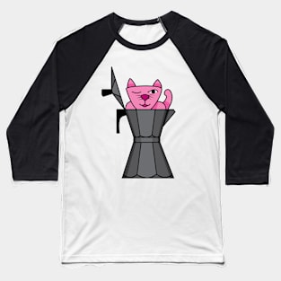 Cat loves coffee Baseball T-Shirt